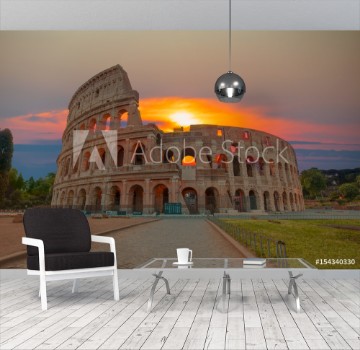 Picture of Sunrise at Rome Colosseum Roma Coliseum Rome Italy